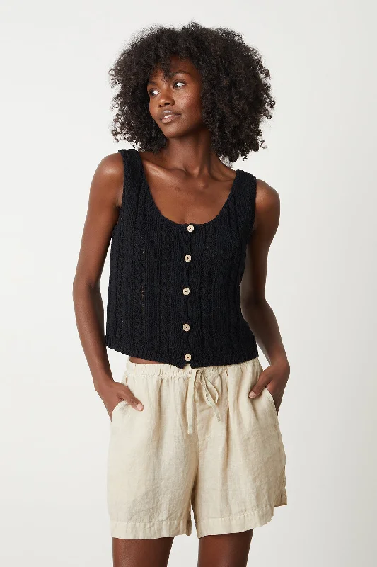LAYLA CROCHET STITCH TANK TOP cropped tank top