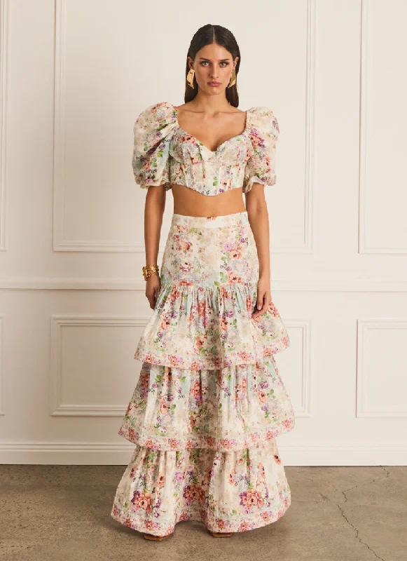 Dianthus Celeste Maxi Skirt (SAMPLE) lace skirt elegant