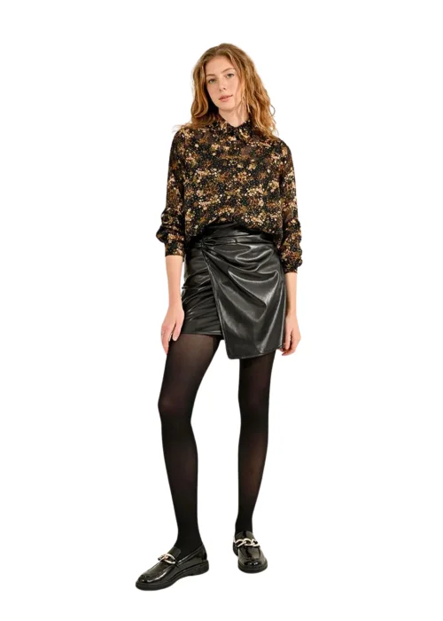 WRAP FAUX LEATHER SKIRT tulle skirt dreamy