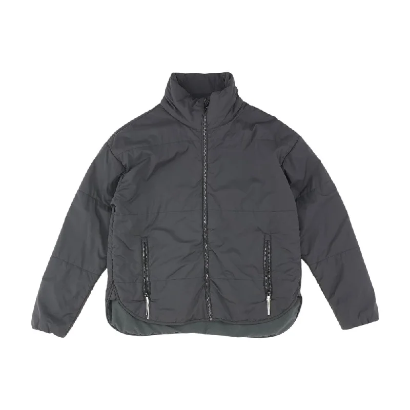 Black Solid Puffer Jacket Denim Jacket Leather Jacket Suede Jacket