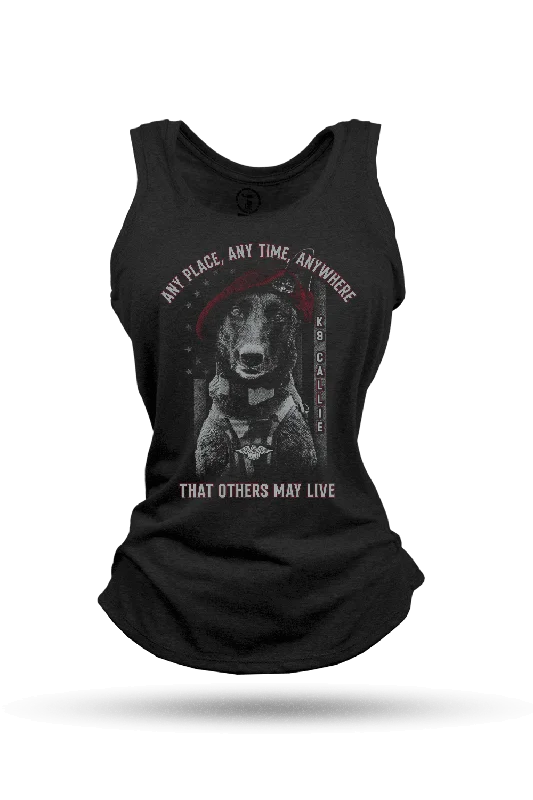 Project K-9 Hero K-9 Callie - Women's Racerback Tank gold tank top