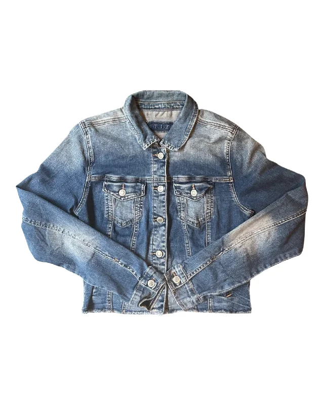 Vintage Y2K Denim Jacket Oversized Jacket Tailored Jacket Straight Jacket