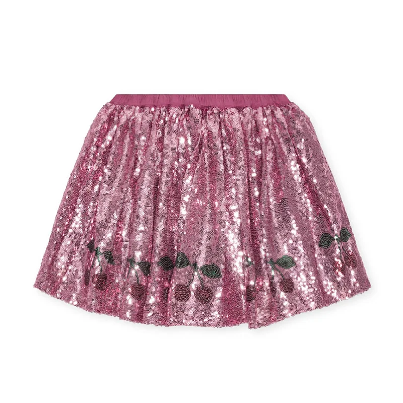 Starla Sequin Skirt in Blush by Konges Slojd wool skirt breathable
