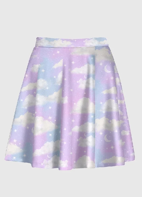 Angelic Sky Skirt silk skirt lustrous