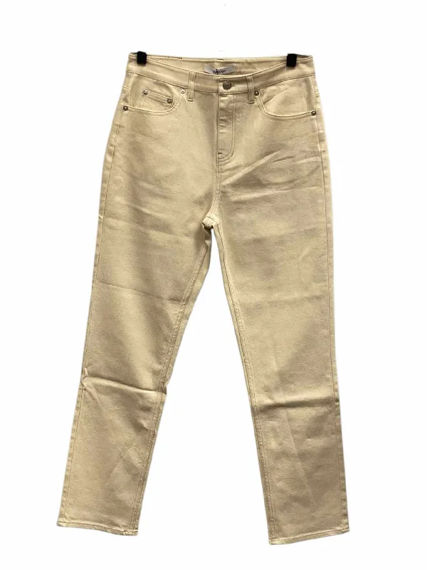 Thakoon Size 6 Cream Cotton Pants Trendy Palazzo Pants