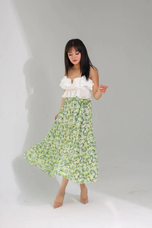 SKIRT 41317 linen skirt natural