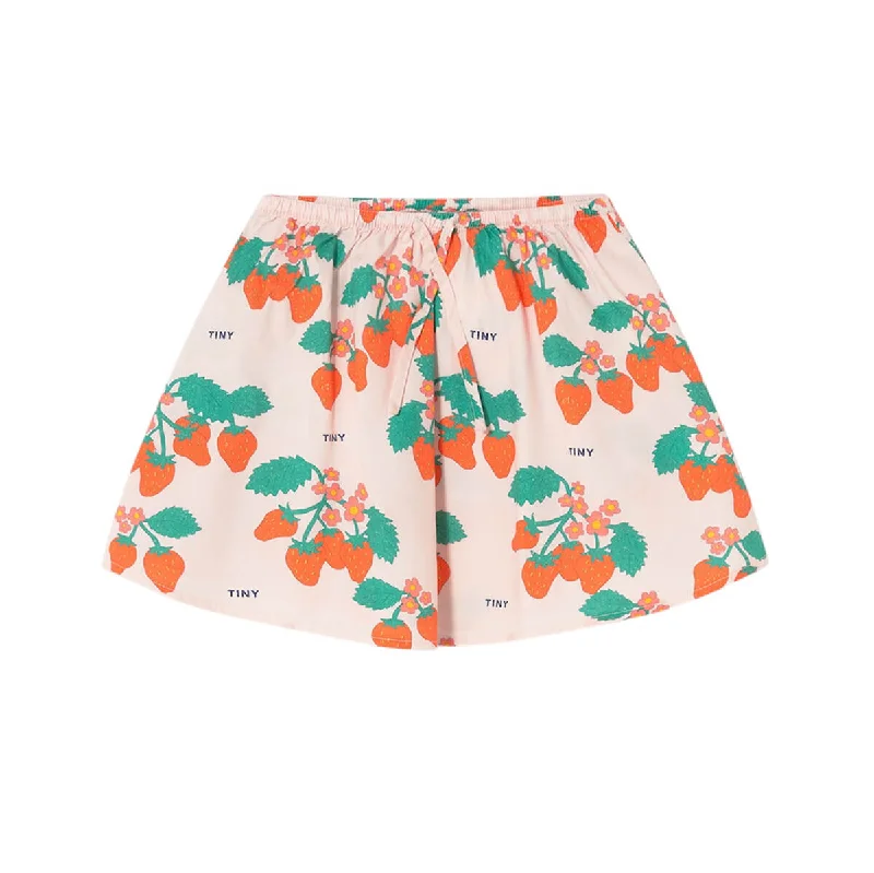 Strawberries Skirt in Pastel Pink by Tinycottons maxi skirt elegant