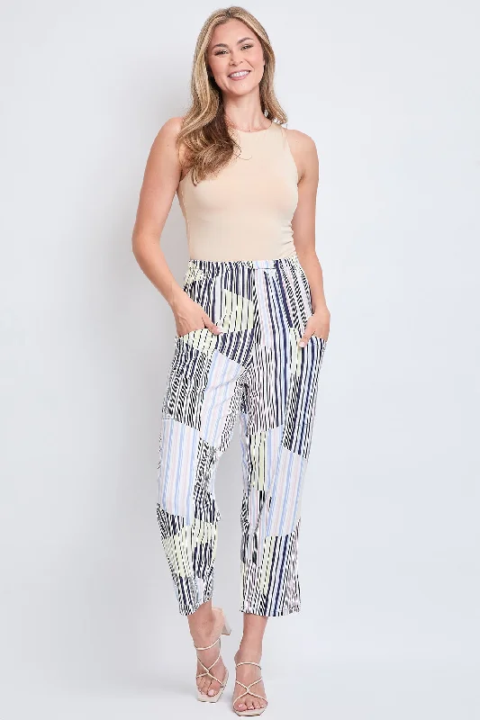 Women's Pull-On Relaxed High Rise Pant Elegant Dress Pants