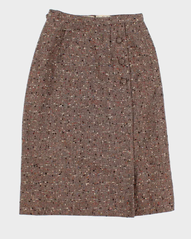 Womens True Vintage 1950s Pure Wool Midi Skirt - S relaxed fit skirt