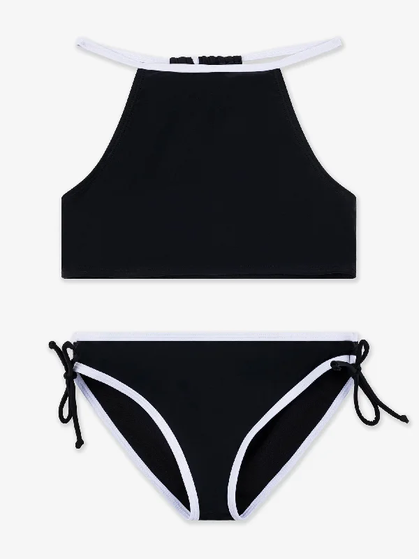 Mia Black and White Tankini Two Piece Swimsuit Luxury Swimsuit Style