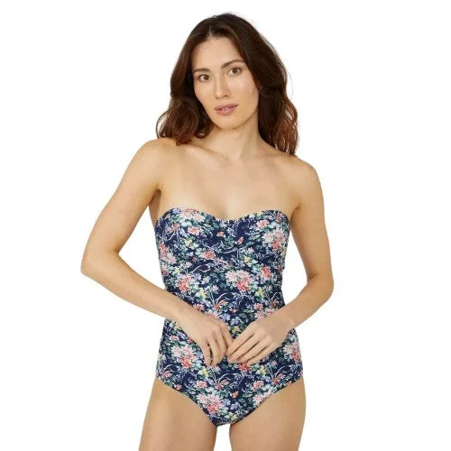 Debenhams Womens/Ladies Floral Bandeau One Piece Swimsuit Strapless Swimsuit Top