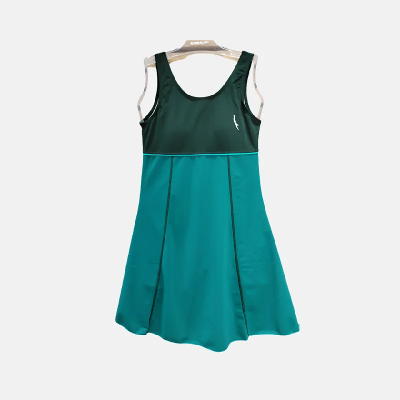 Dive Women's Swimming Costume -D.Green/Green Classic Swimsuit Design