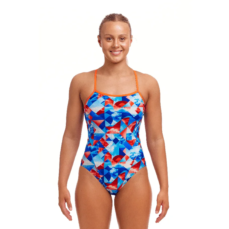 Funkita Big Swell Single Strap Ladies Swimsuit Timeless Black Bikini
