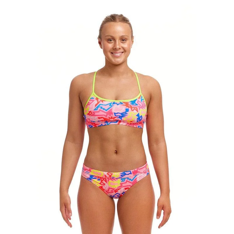 Funkita Ladies Swim Crop Top | Rock Star Modern High-Waisted Swimsuit