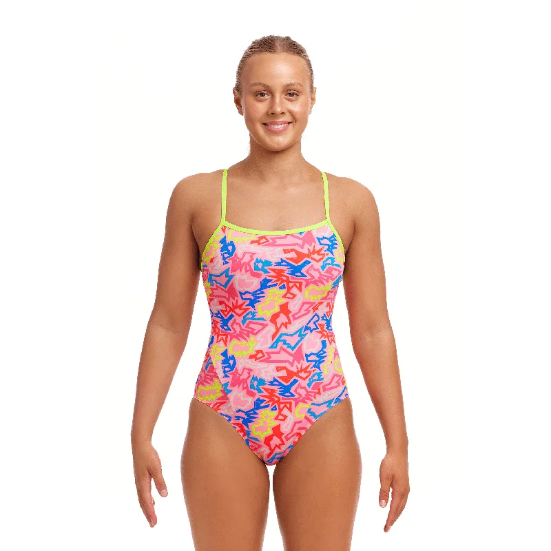 Funkita Rock Star Single Strap Ladies Swimsuit Chic Beach Cover-Up