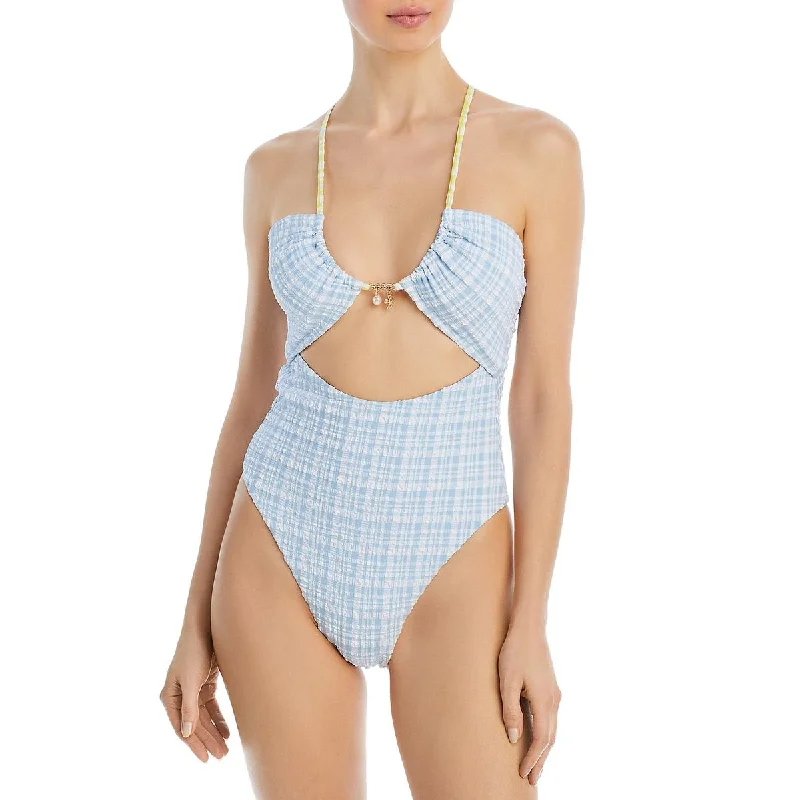 L Space Womens Rizzo OP Classic Cut-Out  One-Piece Swimsuit Retro Swimwear Style