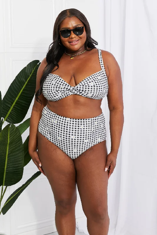 Marina West Swim Take A Dip Twist High-Rise Bikini in Black - Ships from The US Shiny One-Piece Swimsuit Marina West Swim Take A Dip Twist High-Rise Bikini in Black - Ships from The US Shiny One-Piece Swimsuit