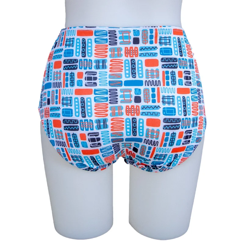 Mod Swim Mambo High Waisted Bottom Solid Color Swimsuit