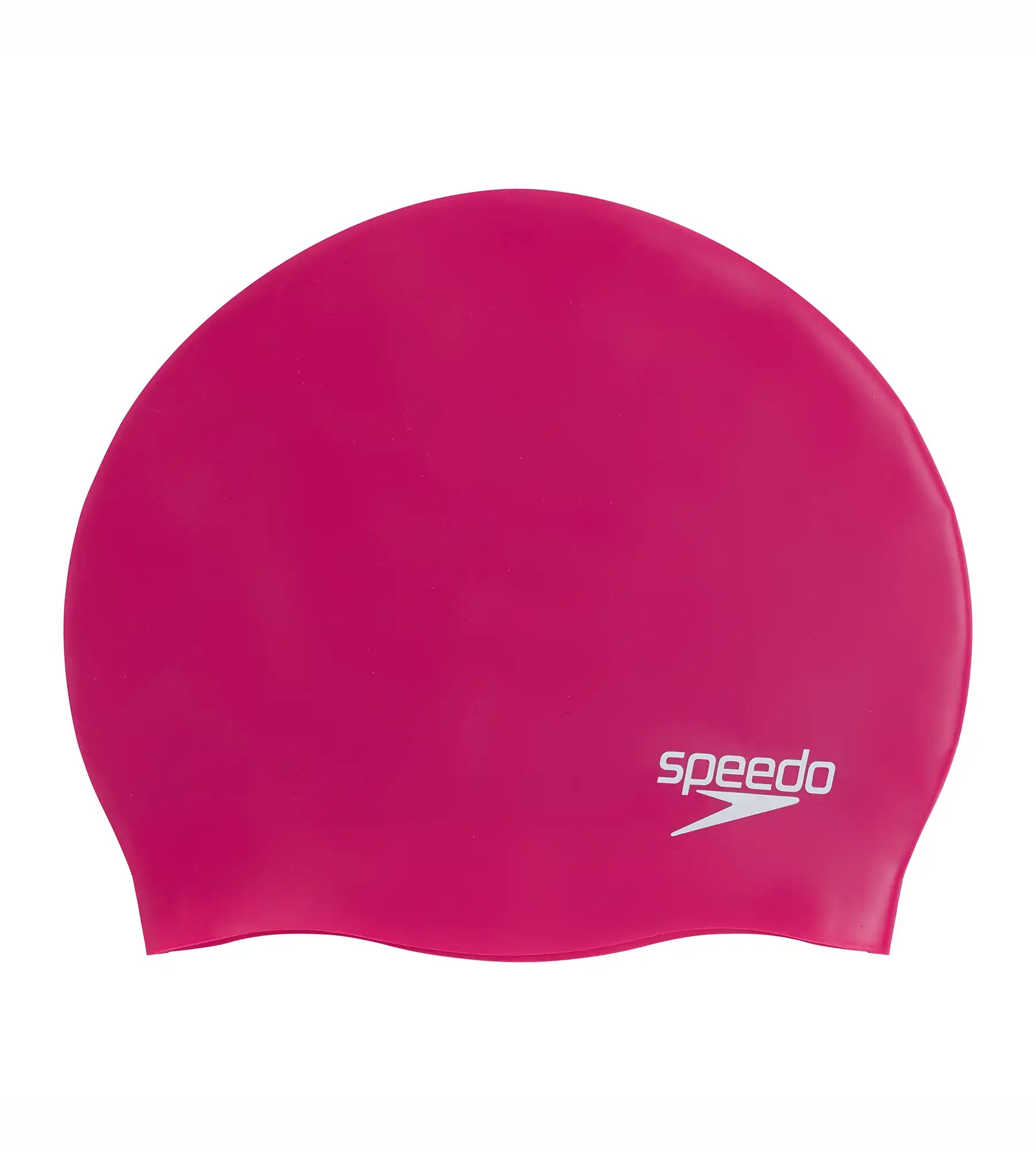 Unisex Moulded Silicone Swim Cap For Men and Women - Purple Tie-Back Swimwear