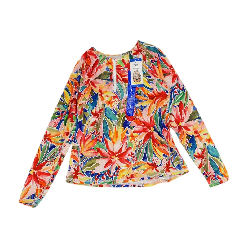 Multi Floral Swim Top Trendy Swimwear Set