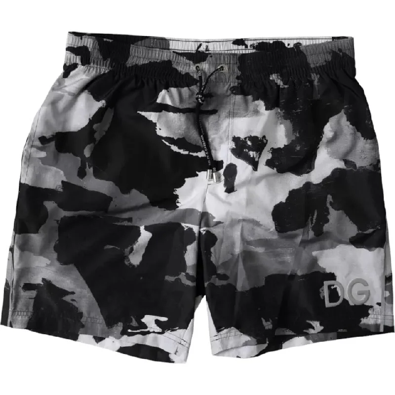 Dolce & Gabbana Multicolor Camouflage DG Logo Beachwear Shorts Swimwear Mesh Detail Bikini Dolce & Gabbana Multicolor Camouflage DG Logo Beachwear Shorts Swimwear Mesh Detail Bikini