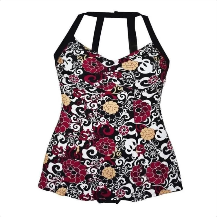Simply Fit Women’s Plus Size Swimdress Swimsuit H-Back 16 18 Halter Top Bikini