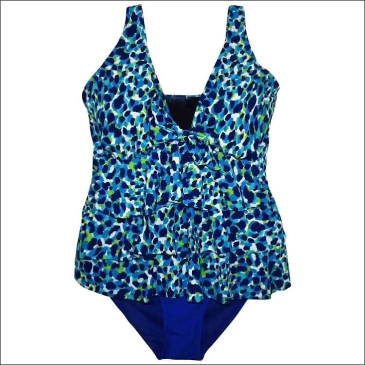 Simply Fit Women’s Plus Size Tankini Bikini Swimsuit Set Tiered Ruffle 16-24 Swimsuit with Skirt Simply Fit Women’s Plus Size Tankini Bikini Swimsuit Set Tiered Ruffle 16-24 Swimsuit with Skirt