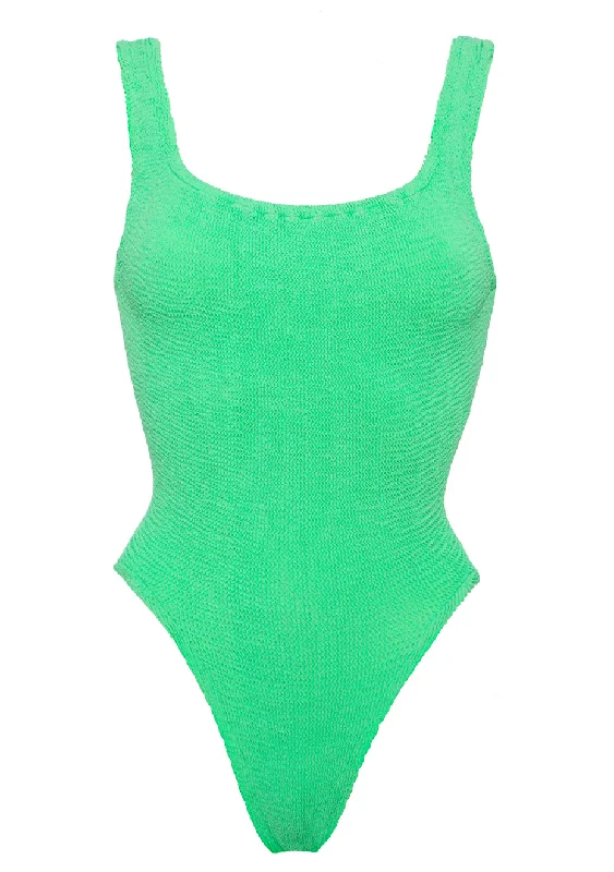 Square Neck Swim Lime Adjustable Swim Top