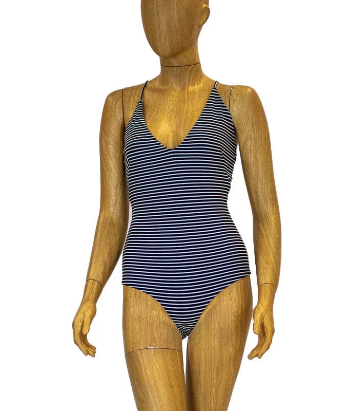 Striped One-Piece Swimsuit Beach Ready Swimsuit