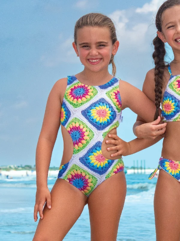Tiril Printed Cut-Out One Piece Swimsuit Minimalist One-Piece