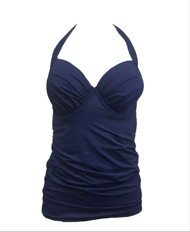 TOMMY BAHAMA Women's Blue Pearl Solids Molded Cup Swim Top #5862 X-Large NWT Adjustable Bikini Bottoms