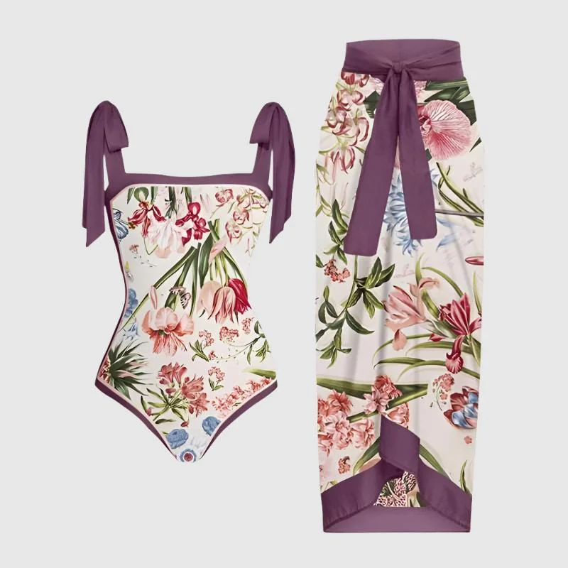Y118 Pink & Red Flowers Suit