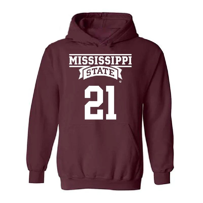 Mississippi State - NCAA Women's Basketball : Debreasha Powe - Classic Shersey Hooded Sweatshirt Hoodie with Full-Zip Functional Layering Mississippi State - NCAA Women's Basketball : Debreasha Powe - Classic Shersey Hooded Sweatshirt Hoodie with Full-Zip Functional Layering