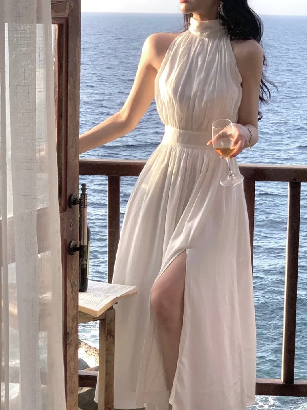 French Elegant Even Party Dress Office Lady Fairy Sleeveless Midi Dress Summer Solid Turtleneck One Piece Dress Korea Chic Tunics Velvet soft French Elegant Even Party Dress Office Lady Fairy Sleeveless Midi Dress Summer Solid Turtleneck One Piece Dress Korea Chic Tunics Velvet soft