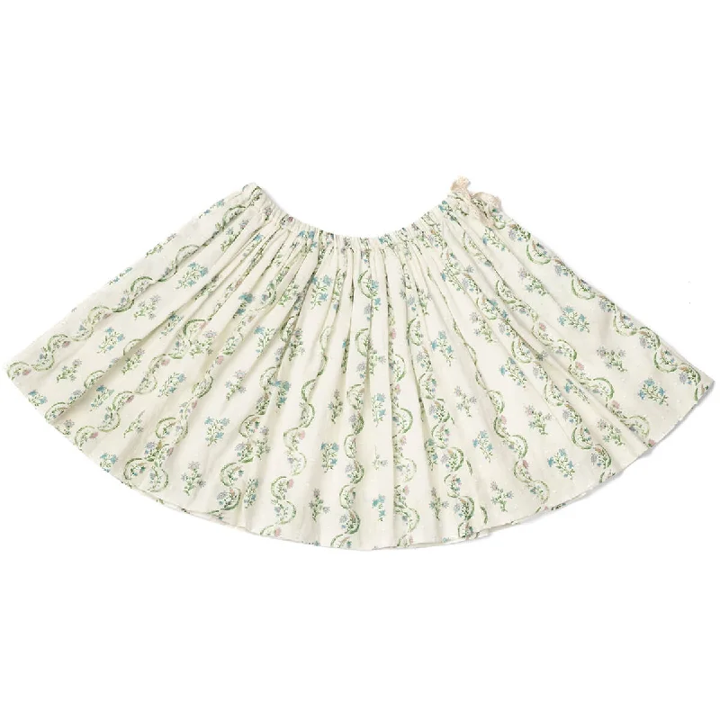 Twirly Skirt in Floral Vine Print by Lali - Last Ones In Stock - 2-5 Years linen skirt breathable Twirly Skirt in Floral Vine Print by Lali - Last Ones In Stock - 2-5 Years linen skirt breathable