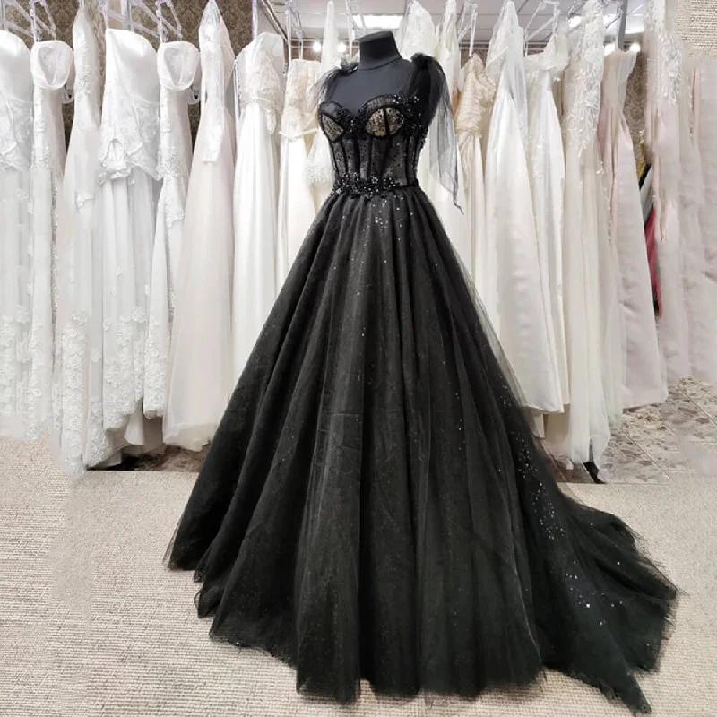 Gothic Tulle Black Party Dress,Prom Evening Dresses,Glitter A-Line Party Dress,Maxi Corset Dress Tunics Vintage classic Gothic Tulle Black Party Dress,Prom Evening Dresses,Glitter A-Line Party Dress,Maxi Corset Dress Tunics Vintage classic
