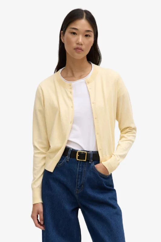 Assembly Label - Semra Cotton Cashmere Cardigan - Chamomile Nylon Fabric Polyester Fabric Spandex Fabric Assembly Label - Semra Cotton Cashmere Cardigan - Chamomile Nylon Fabric Polyester Fabric Spandex Fabric