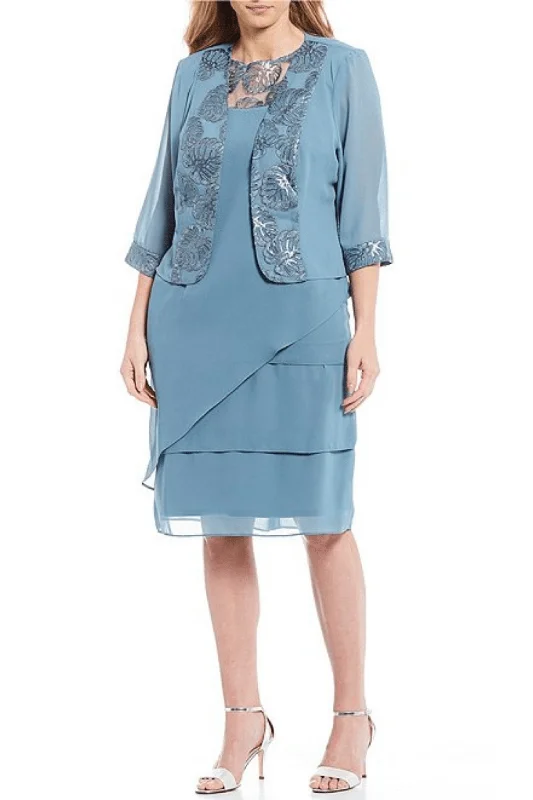Maya Brooke Short Plus Size Jacket Dress 29149 Zippered Front Buttoned Front Snap Front Maya Brooke Short Plus Size Jacket Dress 29149 Zippered Front Buttoned Front Snap Front