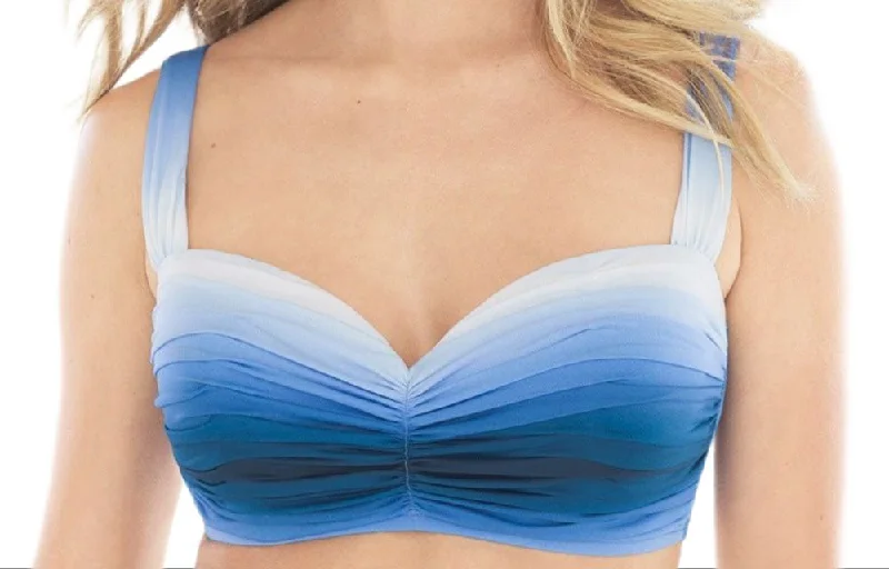 BLEU ROD BEATTIE Women's Blue Hola Ombre Swim Bikini Top #2917 38D NWT Elegant Swimsuit Bottoms BLEU ROD BEATTIE Women's Blue Hola Ombre Swim Bikini Top #2917 38D NWT Elegant Swimsuit Bottoms